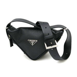 Prada Triangle Leather Shoulder Bag